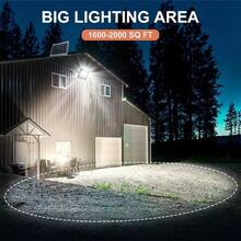 Solar Flood Light Outdoor Remote 6000K Bright White Floodlights Ip65 Waterproof Solar Power Security Light Auto On/Off Dusk To Dawnl For Yard, Gazebo, Shed, Barn. - 黑色 - 查看 7