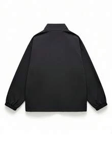 男士休闲宽松格子夹克，立领，轻薄款，春秋季