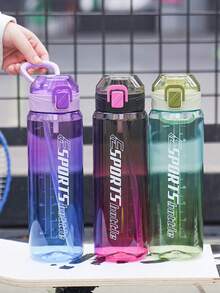 1pc 950ml/30oz Gradient Color Sports Straw Water Bottle, Large Capacity Marked Sports Water Bottle With Bounce Straw, Portable & Durable, Suitable For Outdoor Sports, Fitness, Running, Camping, Also A Great Gift - Multicolor - View 10