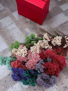 Nordic Style 50g Preserved Rice Flower Bouquet, Artificial Dried Flowers For Home Decor, Vase Arrangement Centerpiece For Wedding/ Coffee Shop, Room Decor Photo Prop, Natural Floral Gift - Multicolor - View 2