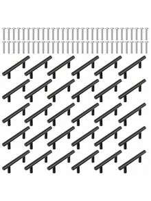 30-Pack Matte Black Stainless Steel Cabinet Pulls - 5-Inch, 3-Inch Hole Center, Waterproof, Durable, Easy-To-Install Kitchen Handles For Cabinets And Drawers - Black - View 1