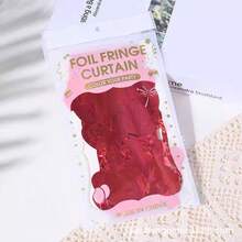 Valentine's Day 1*2M Red Heart Rain Silk Curtain Tassel Door Curtain Wedding Engagement Party Background Decoration - 1 cái - Xem 3