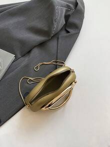 2026 New Women's Metal Decor Unique Design Shoulder Crossbody Bag - Gold - View 11