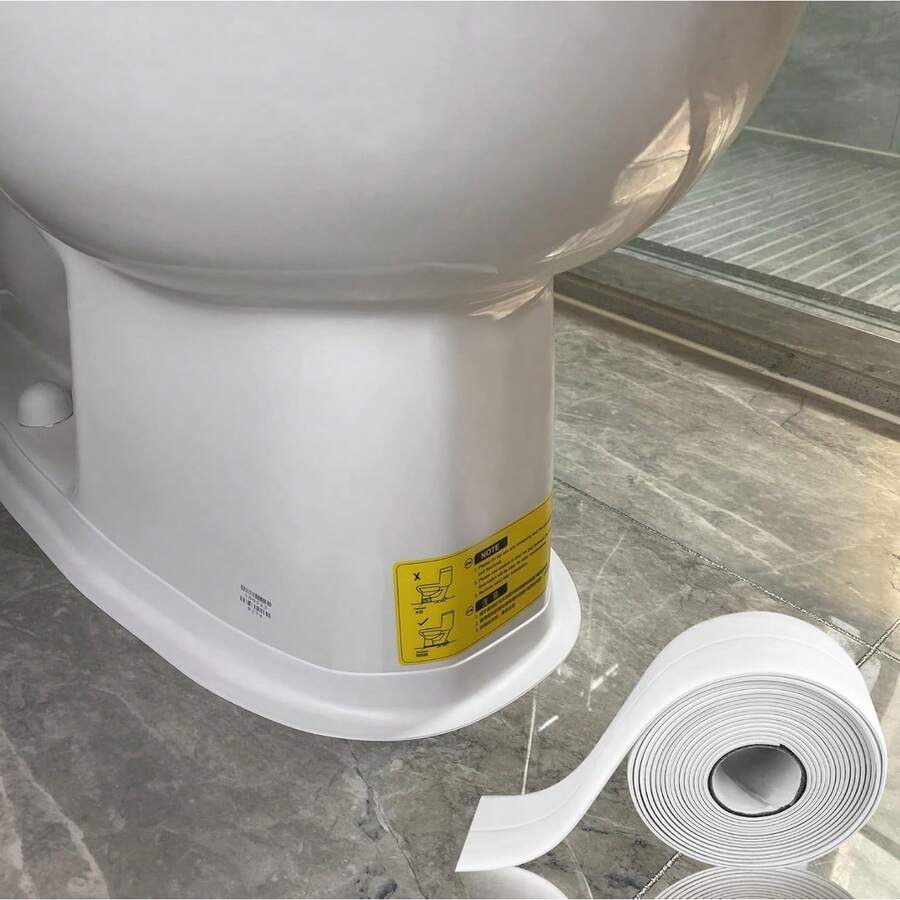 1-Roll Self-Adhesive Waterproof PVC Tape: Keep Your Bathroom Sink, Shower, Bathtub, And Toilet Sealed And Protected, Suitable For Plumbers And Contractors