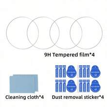 4 piezas de protector de pantalla de vidrio templado para Garmin Forerunner255, ultra claro, dureza 9H resistente a arañazos, superficie suave anti-polvo y huellas dactilares, ligero y ajustado - Juego de 4 piezas para Forerunner 255 - Ver 6