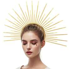 1pc Elegant Golden Sun Goddess Headband, Festival Party Performance Headpiece - Gold - View 2