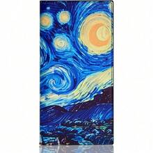 Premium Leather Checkbook Cover For Men And Women Checkbook Holder Wallet RFID Blocking - 藍色星夜 - 查看 1