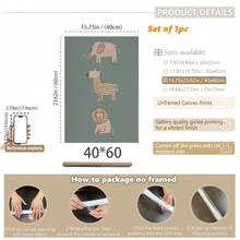 Tranh vải treo tường cho bé – Màu xanh lá cây nhạt, hình động vật phong cách Bohemian, trang trí phòng trẻ em kiểu thảo nguyên Canada: Tranh treo tường phong cách Bohemian với hình động vật tông màu đất, tranh có khung, hoàn hảo để trang trí phòng chơi, phòng trẻ sơ sinh, phòng bố mẹ, nhà trẻ, phòng bé trai, phòng ngủ bé gái, phòng trẻ em, trang trí ngày Valentine. - Nhiều màu - Xem 12