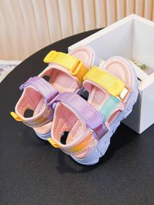 1 Pair Summer New Kids Shoes, Boys Casual Versatile Beach Sandals, Girls Woven Strap Minimalist Open Toe Sandals - White - View 2