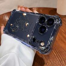 Personalised Custom Photo Phone Case Compatible With IPhone 17 Pro Max 17 Air Transparent Shockproof Electroplated Lens Flim Camera Protection Acrylic+TPU Bumper Cover For IPhone 17 Pro Max Cover For Christmas Days - Màu xanh lam - Xem 5