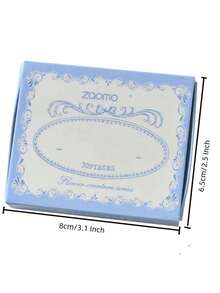 30 Sheets Vintage Embossed Convex Printing Special Thicker Kraft Paper Notes, Floral Butterfly Border, Simple INS Style, Can Be Written On, Notes Cards, Scrapbooking Decorative Materials - 淺藍色 - 查看 4