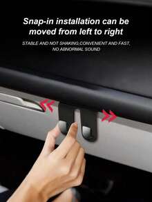 Durable Car Seat Back Hook, Rubber Leather & Zinc Alloy Double Hook, Hidden Mount Organizer For Bags Coats, Phone Holder Function