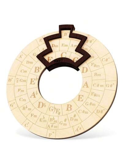 Wooden Melody Tool, Round Melody Chord Tool Music Transpose Accessories Wooden Chord Wheel For Musicians Musical Beginners Songwriters For Notes Chords Key Signature