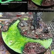 10pcs Diameter 5/6/7cm Round Plastic Base For Figurine Model Base - Black - View 5