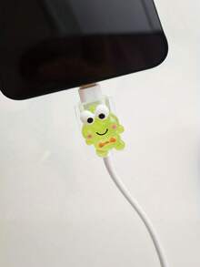 Protector de cable encantador de rana para carga de teléfono móvil, protector de cable de carga, salvacables, protector de cable de teléfono con diseño de rana para amantes de los animales, regalo para mejor amigo, regalo pequeño y lindo para cumpleaños, boda, San Valentín, Día de la Madre, Día del Padre - Multicolor - Ver 4