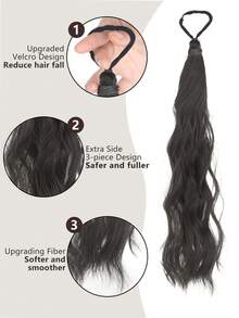 20-Inch Long Curly Synthetic Hair Bun With Heat-Resistant High Elasticity Rubber Band - Synthetic Hair Bun Pack, High Bun And Low Ponytail Styles - For Daily Use, Party, Christmas - Adds Volume And Length - Multicolor - View 5