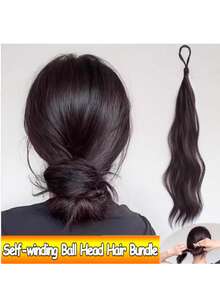 20-Inch Long Curly Synthetic Hair Bun With Heat-Resistant High Elasticity Rubber Band - Synthetic Hair Bun Pack, High Bun And Low Ponytail Styles - For Daily Use, Party, Christmas - Adds Volume And Length - Multicolor - View 13