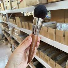 Make Up For Ever 112 Flat Foundation Brush, Dense Round Head, Creates Flawless Liquid And Cream Makeup - Brown - View 2