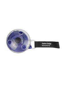 1pc Large Capacity Foldable Reusable Shopping Bag - Ultra-Portable With Convenient Storage Case, Space-Saving Disc Design, And Rolls Up Compactly For Travel, Shopping, And Daily Errands