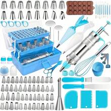 208 PCS Cake Decorating Kit, Baking Supplies With Dessert Decorating Syringe Set, Storage Icing Piping Bags And Tips Set Cookies, Cupcake Cake Decorating Supplies For Beginners - Default - View 9