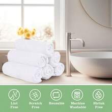 Washcloths - 20 Pack - Face Towels 12" X 12" Highly Soft Wash Cloths And Hand Towels Fast Drying Multi-Purpose Microfiber Cleansing Cloths For Bathroom Hotel Spa And Salon - White - White - View 5