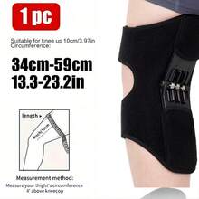 1pc Strong Rebound Spring Knee Support, Adjustable Hook And Loop Closure, Unisex Running Sports Knee Stabilizer Pad - Multicolor - View 10