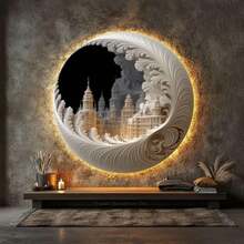 1000 Piece Round Puzzle - Lunar City Fractal - Expert-Level Circular Design for Adults - Baroque Architecture with Surreal Spiral Art Puzzle for Challenging Brain Teasing - como en la foto - Ver 3
