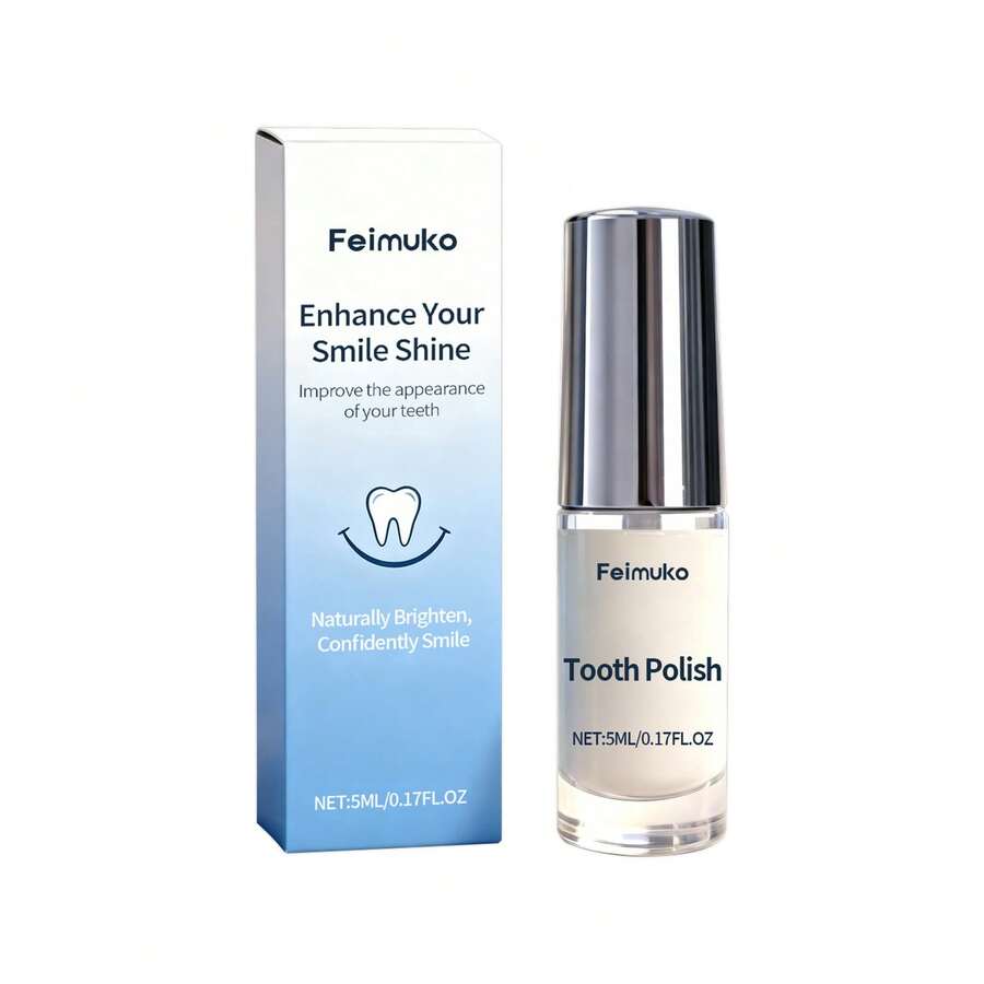 Feimuko牙齿美白抛光剂，自然美白，自信笑容，提升笑容光彩，改善牙齿外观，5毫升/0.17液盎司 - 彩色 - 查看 1