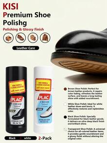Natural Leather Cream Polish With Auto-Shine Technology - All-In-One Shoe Conditioner, Cleaner & Waterproofer - Instant Shine For Boots, Bags & Furniture