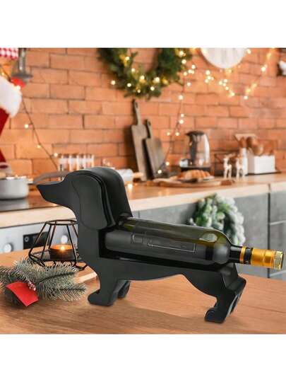 New Dachshund Wine Bottle Rack - Kitchen Storage And Home Bar Decorative Support Display Rack, Wine Enthusiast's Wine Bottle Organizer, Multi-Color Options
