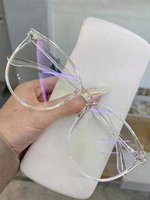 女士超大轻便透明无度数眼镜（不含眼镜盒） - 彩色 - 查看 7