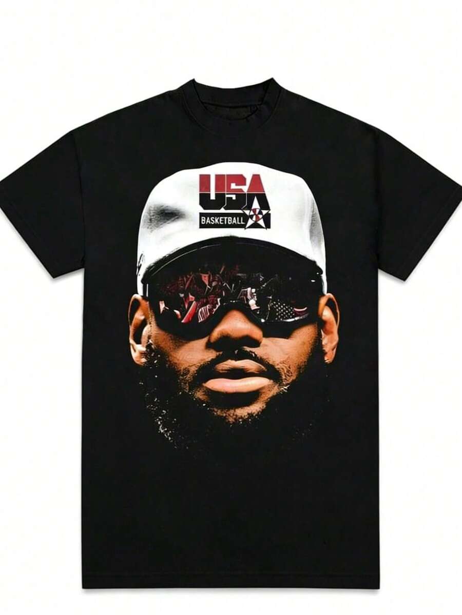 Basketball Star T-Shirt, Unisex Short-Sleeve, N Retro Brand T-Shirt, Summer Top, Streetwear 0, Casual Short-Sleeve Crew Neck Top, Machine Washable, Comfortable And Fit For All Seasons, Unique Pattern T-Shirt, Comfortable Fit, Loose Fit, Casual Wear, Top, Men's T-Shirt, Halloween, Casual, Christmas