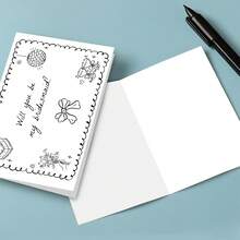 Bridesmaid Proposal Card, Will You Be My Bridesmaid, Bridesmaid Invitation Card, Card For Good Friends, Simple And Elegant Style - Single Piece - View 5