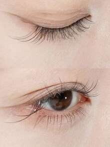 Waloshow 80pcs Soft & Delicate Oblique Winged Eyelashes For Babies, Transparent Stem, Natural & Messy Fairy Style C-Curl Fake Eyelashes - C - View 3