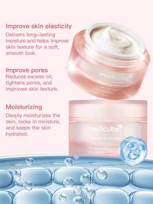 1瓶50毫升 Medicube 三重胶原蛋白霜 4.0 - 紧致、抗皱、提亮和修护。三重胶原蛋白 + 法国水解弹性蛋白 + 烟酰胺。滋养质地，深层补水，提亮肤色，紧致肌肤。适合初老及熟龄肌肤，早晚日常护肤。 - 三重膠原蛋白乳霜 4.0 50 ml - 查看 3