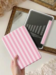 粉色条纹 iPad 保护套，兼容 iPad Air 4/5 (10.9 英寸)、iPad 7/8/9 (10.2 英寸)，带 Apple Pencil 插槽，也适用于 Tab S6 (10.4 英寸)、Tab A7 Lite (8.7 英寸)，皮革保护套，适合返校季、情人节、新年等场合。 - 彩色 - 查看 8