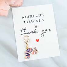 Thank You Card Cute Colorful Keychain Teacher's Day Small Postcard Employee Appreciation Encouragement Blessing Close Friends - Pinkish-purple - View 12