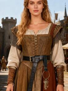 1Set Magic Key Gringotts Vault Treasure Box Key With Medieval Retro PU Leather Keychain Halloween Role Play Props LARP - A - View 8