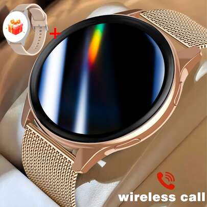 2025 New 1.28" HD Screen Women's Smart Watch, Multi-Function Smartwatch, Supports AI Voice Assistant/Notification Reminder/Wireless Calling, Fitness Tracker With Weather Forecast/Pedometer/Sports Management, Fashionable Design, Mother's Day Gift