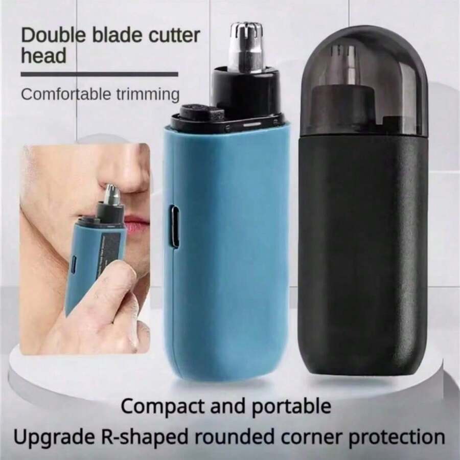 150mAh Rechargeable Electric Painless Ear & Nose Hair Trimmer, Portable & Easy To Use, Unisex, Washable Nose Hair Trimmer, Convenient Cleaning - Multicolor - View 1