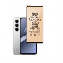 3in1 For Infinix Hot 60 Pro Phone Case Shockproof For Infinix Hot 60 60i Tempered Glass Soft Film + Ceramic Protective Film+Lens Film - Black - View 3