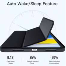 1pc Silicone Soft Case/Full Edge Protection/Honeycomb Texture Cooling/Protective Cover/Suitable For IPad (Air4/5/6)/(7/8/9/10th Gen)/IPad 11 1A16(2025) - Black - View 4