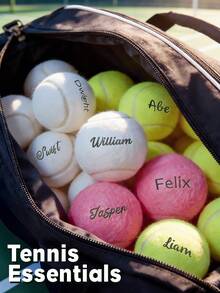 1/3/6pcs Custom Tennis Ball, Personalized Text Tennis Ball, Customized With Your Name, Multiple Colors Available, For Beginner Training And Match, Massage Pet Ball, Chew Toy, Custom Logo Tennis Accessory, Stress Relief Pet Supplies - Multicolor - View 5