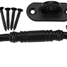 201 Gancho de cabina de acero inoxidable y pestillo de puerta con ojo, cerrojo puerta granero, pestillo de ojo de puerta pequeo con tornillo para ventana de puerta de cobertizo - como se muestra en la figura - Ver 2