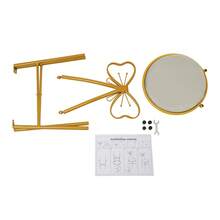 Light Pink & Dark Pink Butterfly Chair, Butterfly-Shaped Vanity Chair With Soft Cushion For Makeup Desk, Elegant Dining Chair, Accent Chair For Bedroom & Living Room, Gold Iron Frame, 220LBS Capacity - 灰色 - 查看 10