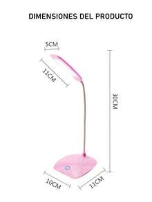 1 Pz Lámpara de escritorio portátil minimalista LED, luz suave para el hogar, dormitorio, residencia universitaria, lámpara de lectura de cuidado ocular gentil para mesita de noche, luz nocturna - Unitalla - Ver 12
