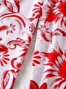 2件套 少女碎花吊带背心+阔腿裤，春夏款 - 紅白色 - 查看 7