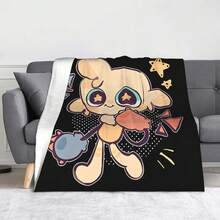 Dandy's World Astro Cartoon Wool Blanket – Cozy Throw Bed, Sofa, Or Home - Đỏ và trắng - Xem 7