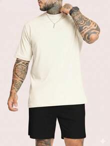Kit Set: T-Shirt, Shorts, Cotton Fleece, Stylish, Gringa, Blogger, Carnival, Classes - Black Shirt + White Shirt - View 2