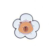 1/12 Pcs Fashion Cartoon Brooch Cute Hydrochoerus Hydrochaeris Enamel Pin Metal Badge Jewelry Clothing Backpack Accessories Gifts - One Size - View 12